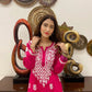 Meerab Chikankari Modal Straight Kurti - 5 Taar Lucknavi Mota Work Embroidery