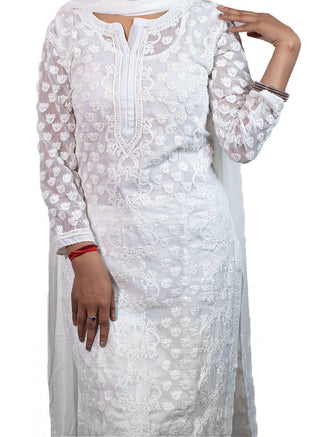 Heena Georgette Kurti With Inner