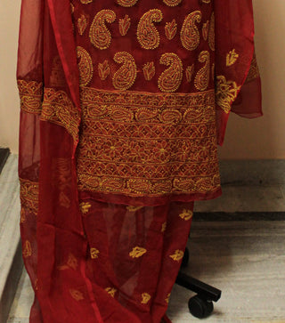 Maira Georgette Three Piece Unstitched Suit