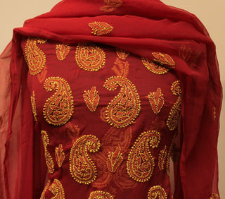 Maira Georgette Three Piece Unstitched Suit