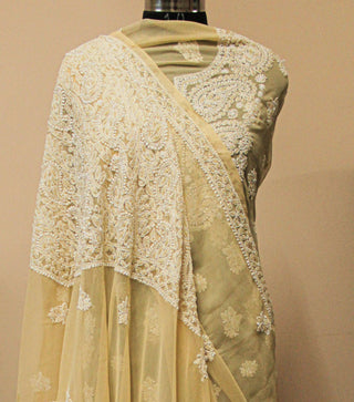 Arwa Unstitched Chikankari Three Piece Suit