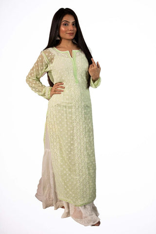 Biba Georgette Straight Kurti