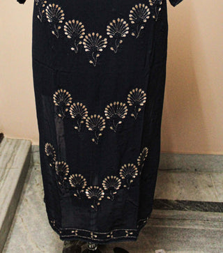 Blue pure viscos gota patti kurti