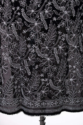 Arfiya Long Georgette Chikan Kurti
