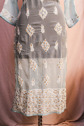 Sakiya Georgette Kurti With Slip