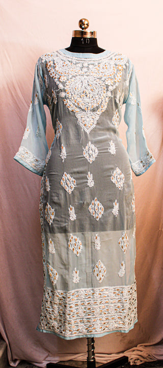 Sakiya Georgette Kurti With Slip