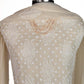 Cotton three pc suit set with all over  fine embroidery and  keel work