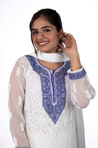 Farah Long Georgette Kurti