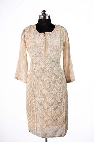 Dani Georgette Kurti With Jaal Work