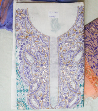 Jadwa Gota Patti Unstitched Three Piece Suit Set