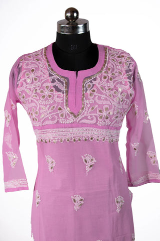 Zinat Georgette Gota Patti Kurti