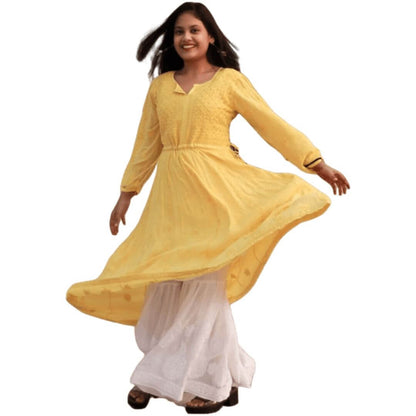 Cala Cotton A Line Anarkali Kurti