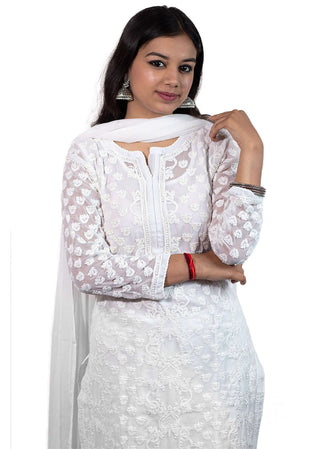 Heena Georgette Kurti With Inner