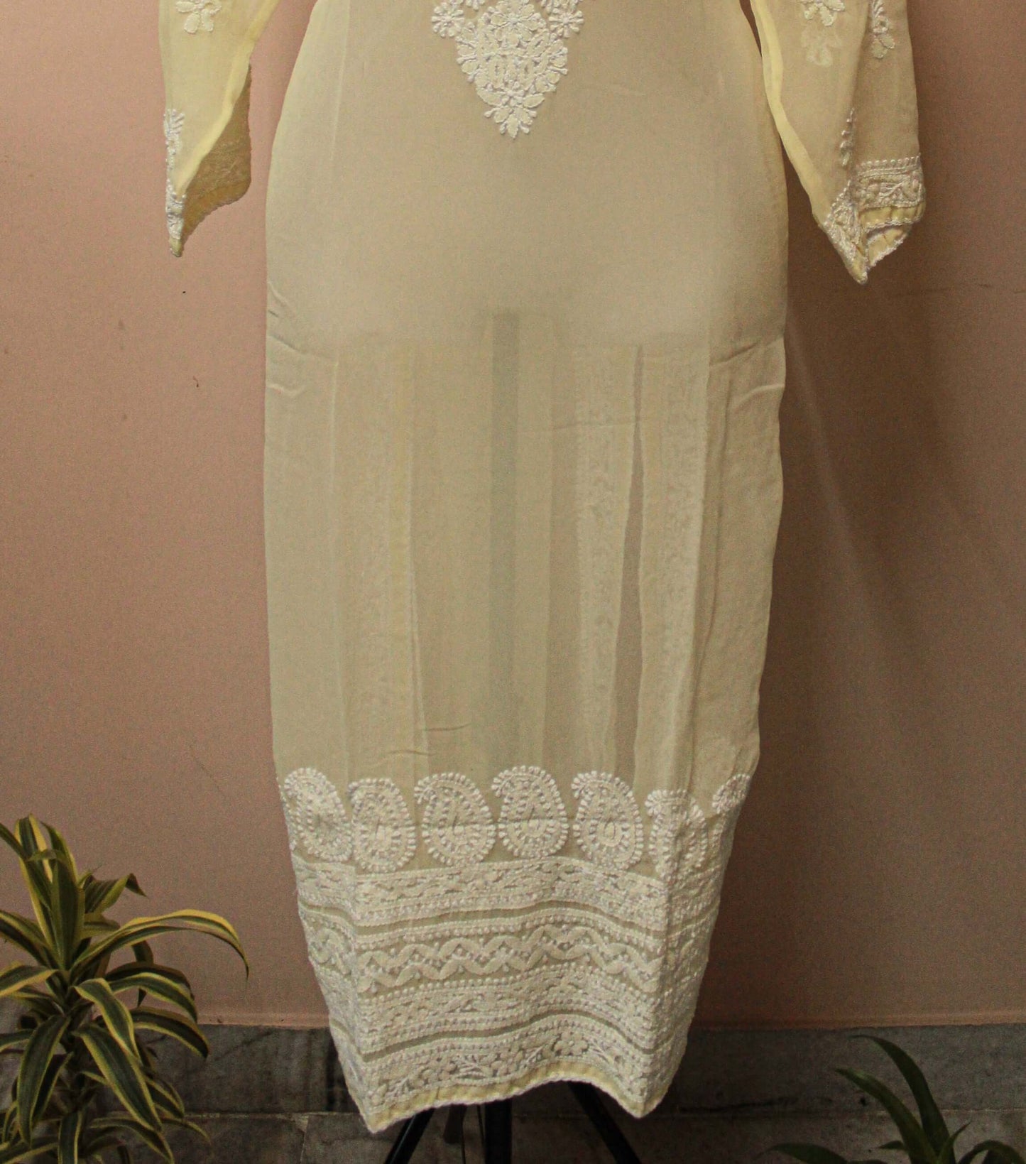 Elham Long Georgette Kurti