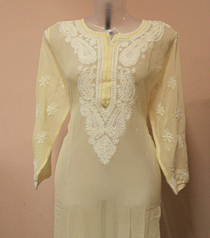 Elham Long Georgette Kurti