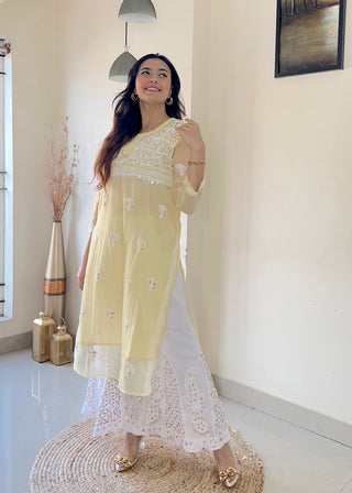 Zinat Georgette Gota Patti Kurti