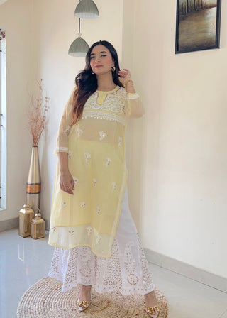 Zinat Georgette Gota Patti Kurti