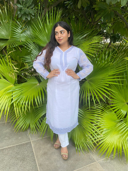 Gulnaz Cotton Chikan Kurti