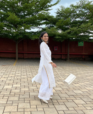 Kinza Straight Chanderi Kurti