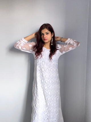 Irhaa Georgette Kurti With Inner