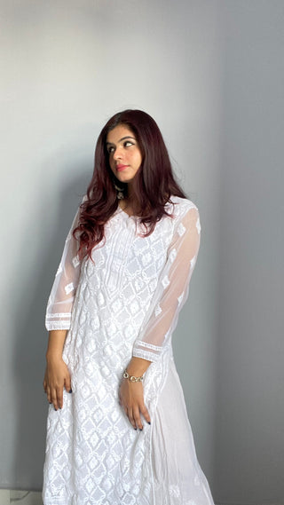 Irhaa Georgette Kurti With Inner