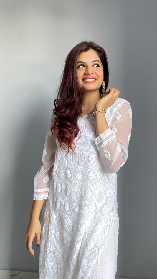 Irhaa Georgette Kurti With Inner