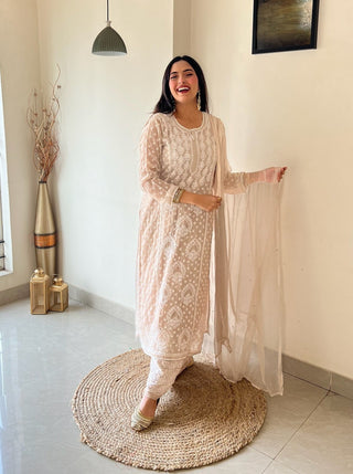 Nizat Georgette Straight Kurta Set