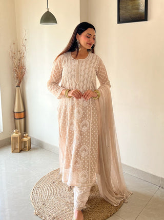 Nizat Georgette Straight Kurta Set