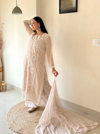 Nizat Georgette Straight Kurta Set