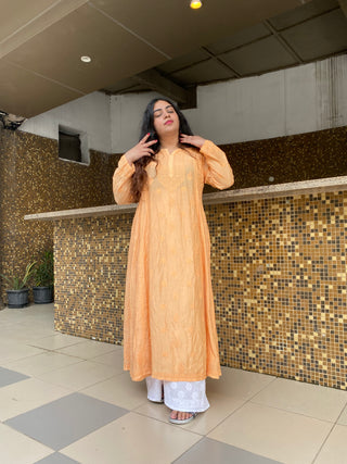 Baano Muslin A line Anarkali Kurti