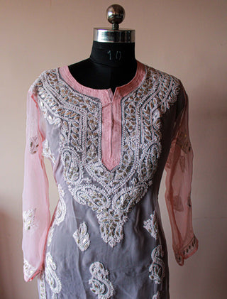 Asma Straight Georgette Kurti