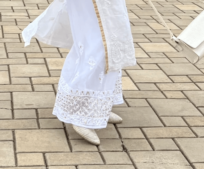Ana Georgette Palazzo With Gota Patti